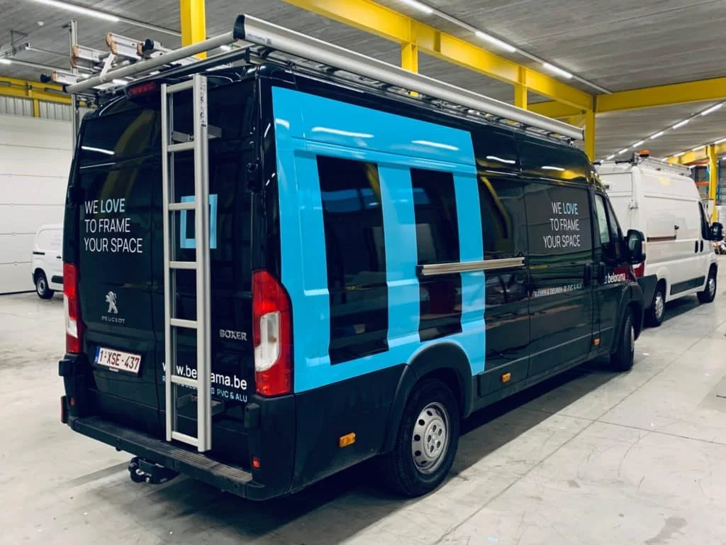 Belettering bestelwagen voor Belorama
